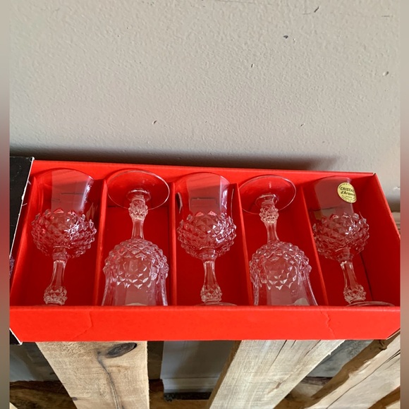 Cristal D’ Arques France Set of 5 Dessert Wine Glasses 6.7cl - Picture 2 of 3